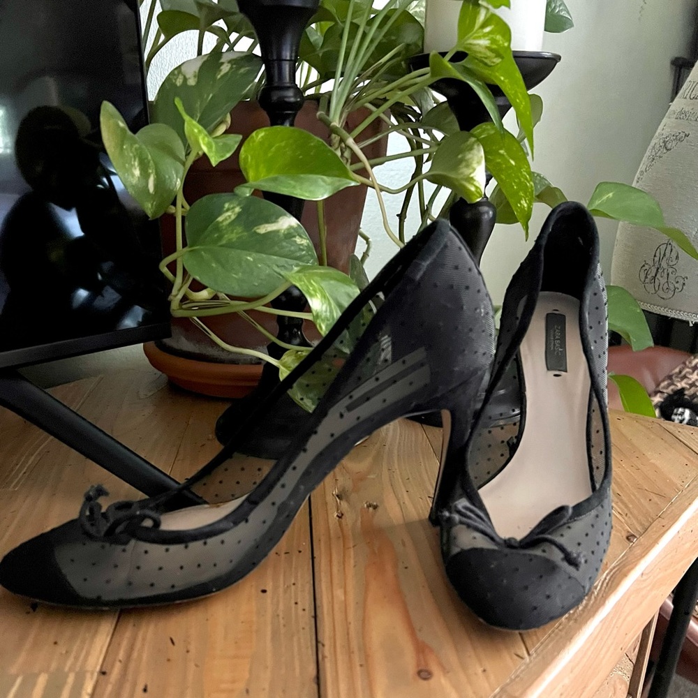 Zara Sheer Lace Heels